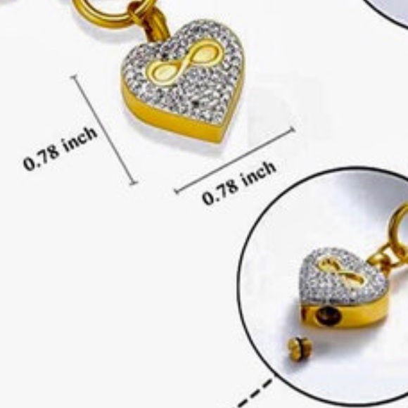 10k gold vermeil cremation jewelry, jewelry for ashes, urn necklace, urn pendant - Picture 7 of 7